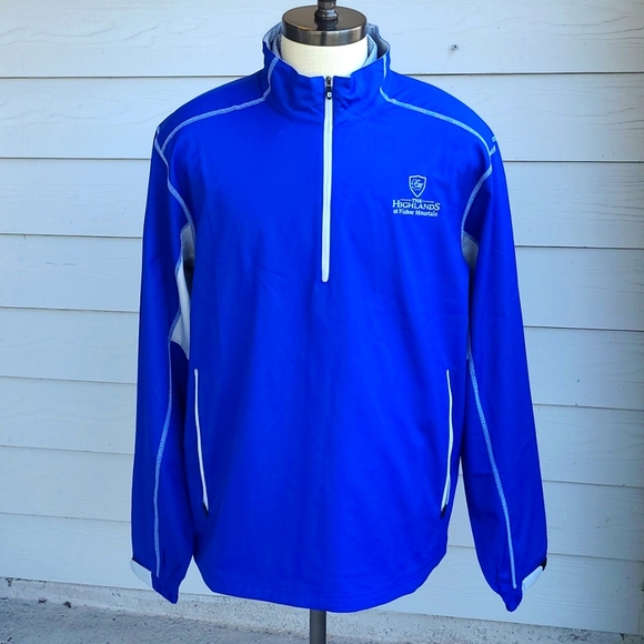 FOOTJOY The Highlands Golf Golf Course Sz L Half Zip Pullover Windbreaker Jacket - Picture 1 of 8